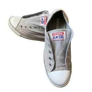 Converse All Star Chucks Gray Textured Low Top Sneakers Women’s Size 6.5